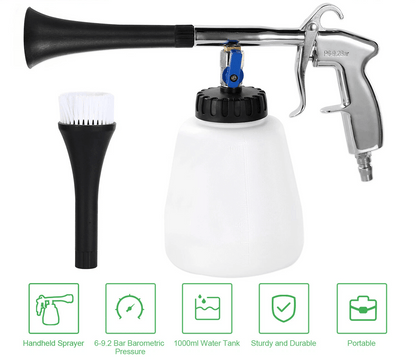 Professional High Pressure Car Detailing Sprayer Kit, Air Compressor Cleaning Gun with Adjustable Nozzle and Large Soap