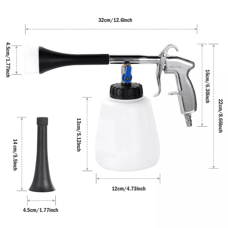 Professional High Pressure Car Detailing Sprayer Kit Air Compressor Cleaning Gun With Adjustable No 10