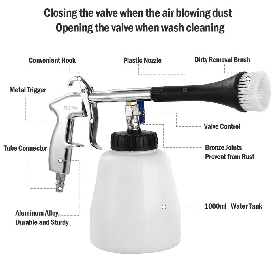 Professional High Pressure Car Detailing Sprayer Kit Air Compressor Cleaning Gun With Adjustable No 6