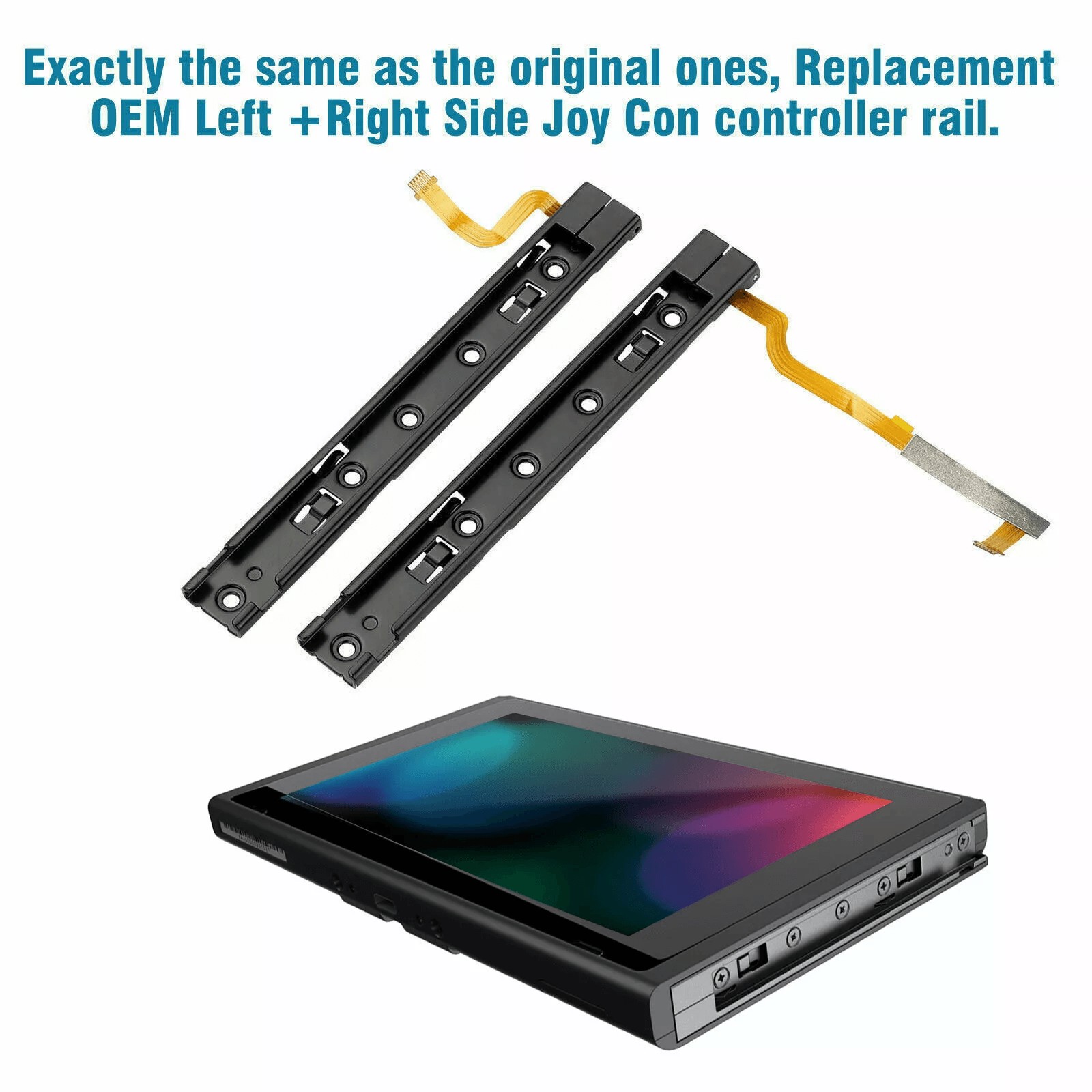 2PcsSet Slider Sliding Rail Left  Right With Flex Cable For Nintendo Switch JoyCon Repair Kit 1