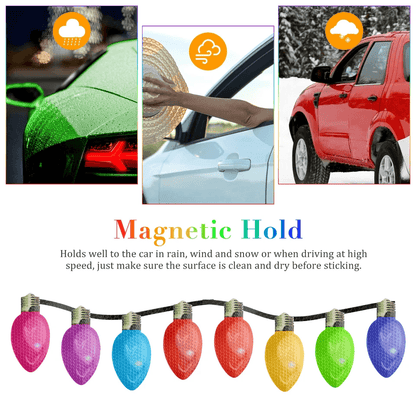 Reflective Light Bulb Stickers For Christmas Car Fridge  Home Decor Magnets 2