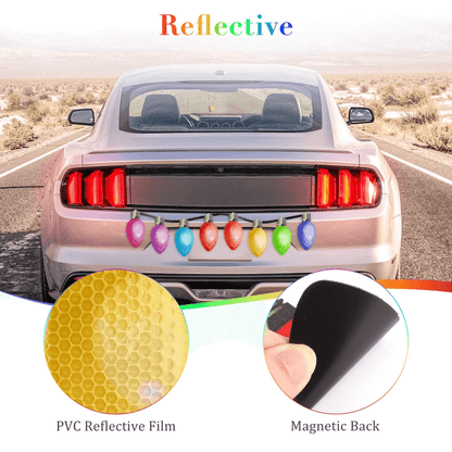 Reflective Light Bulb Stickers For Christmas Car Fridge  Home Decor Magnets 1