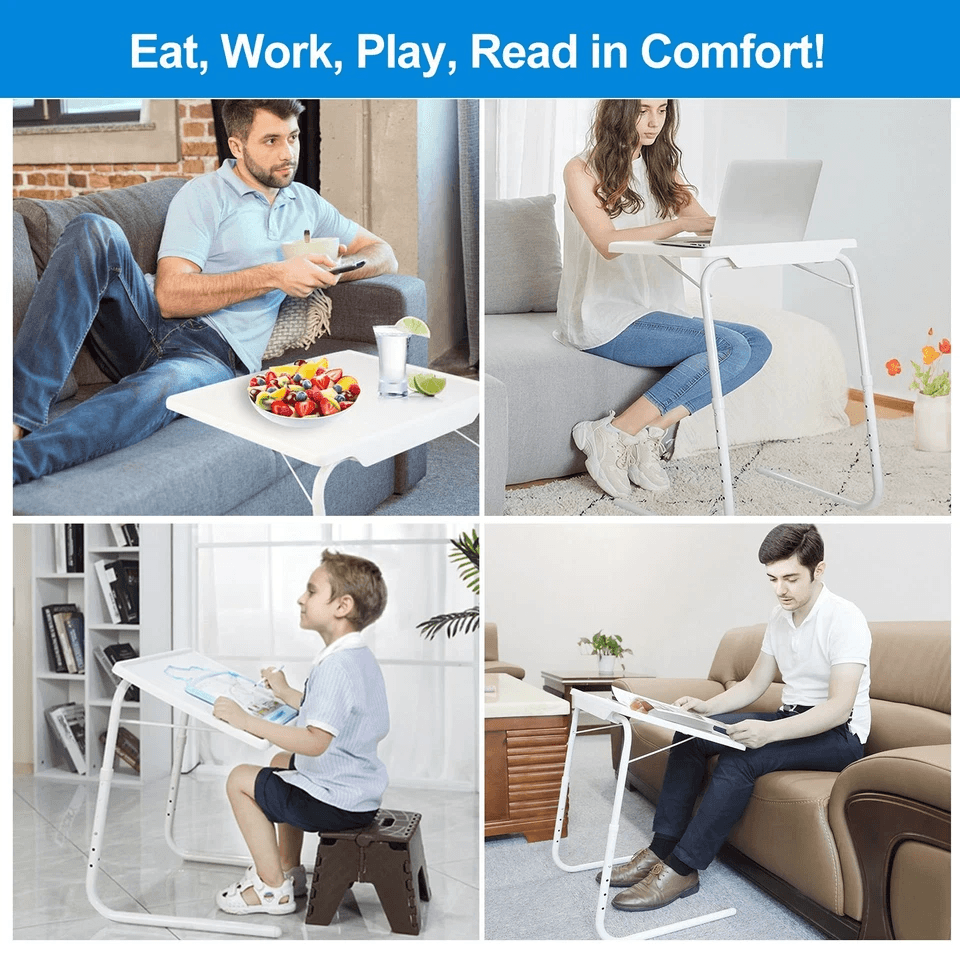 Folding Laptop TV Tray Desk Adjustable Portable Bed Mate Table For Dining Studying Gaming Or Work I 5