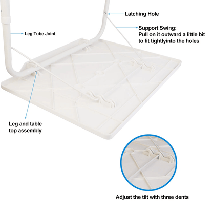 Folding Laptop TV Tray Desk Adjustable Portable Bed Mate Table For Dining Studying Gaming Or Work I 8