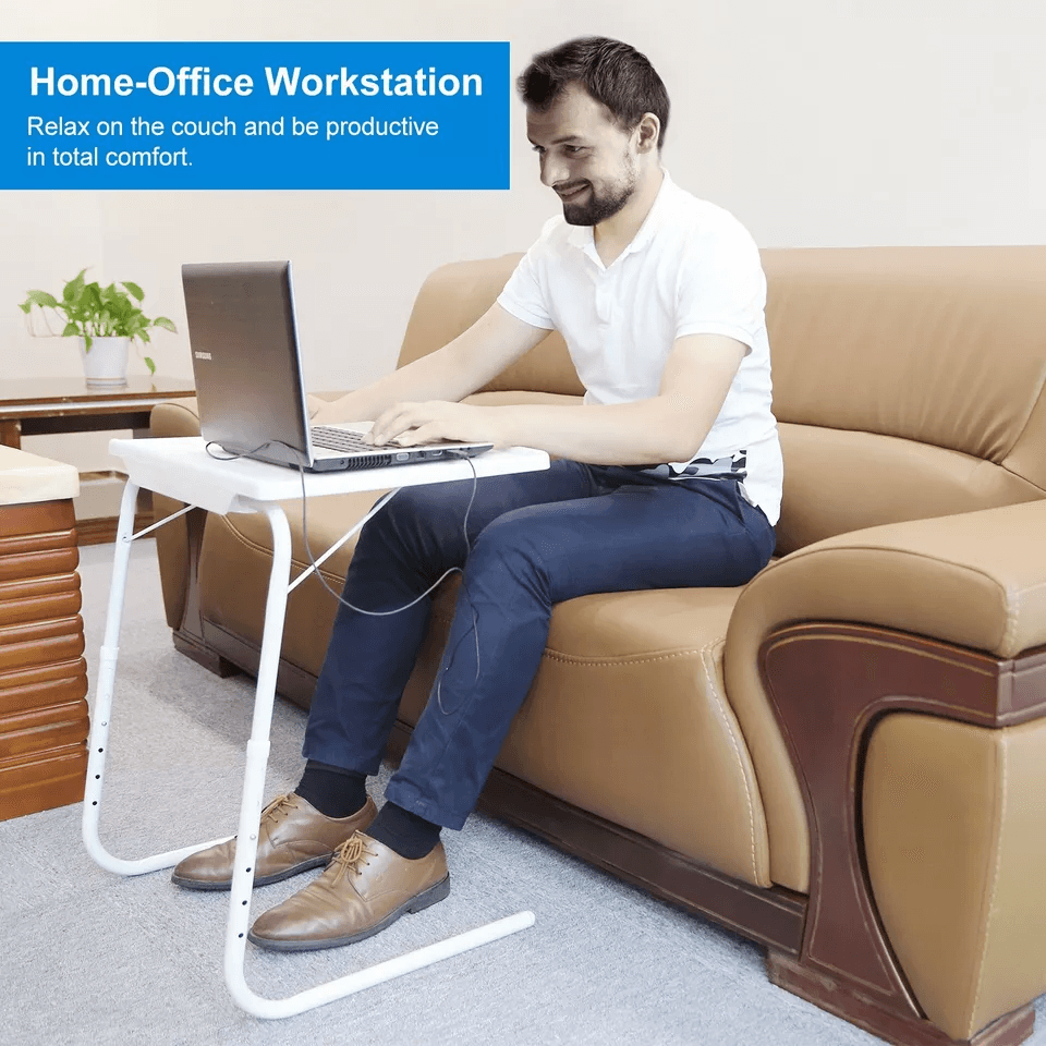 Folding Laptop TV Tray Desk Adjustable Portable Bed Mate Table For Dining Studying Gaming Or Work I 4