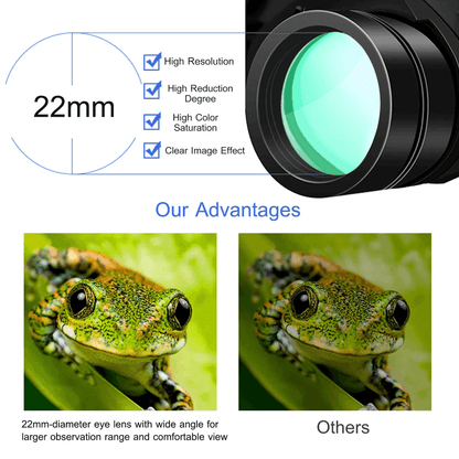 Compact Zoom Hunting Binoculars With Low Light Night Vision Telescope For Outdoor Travel With Case  3