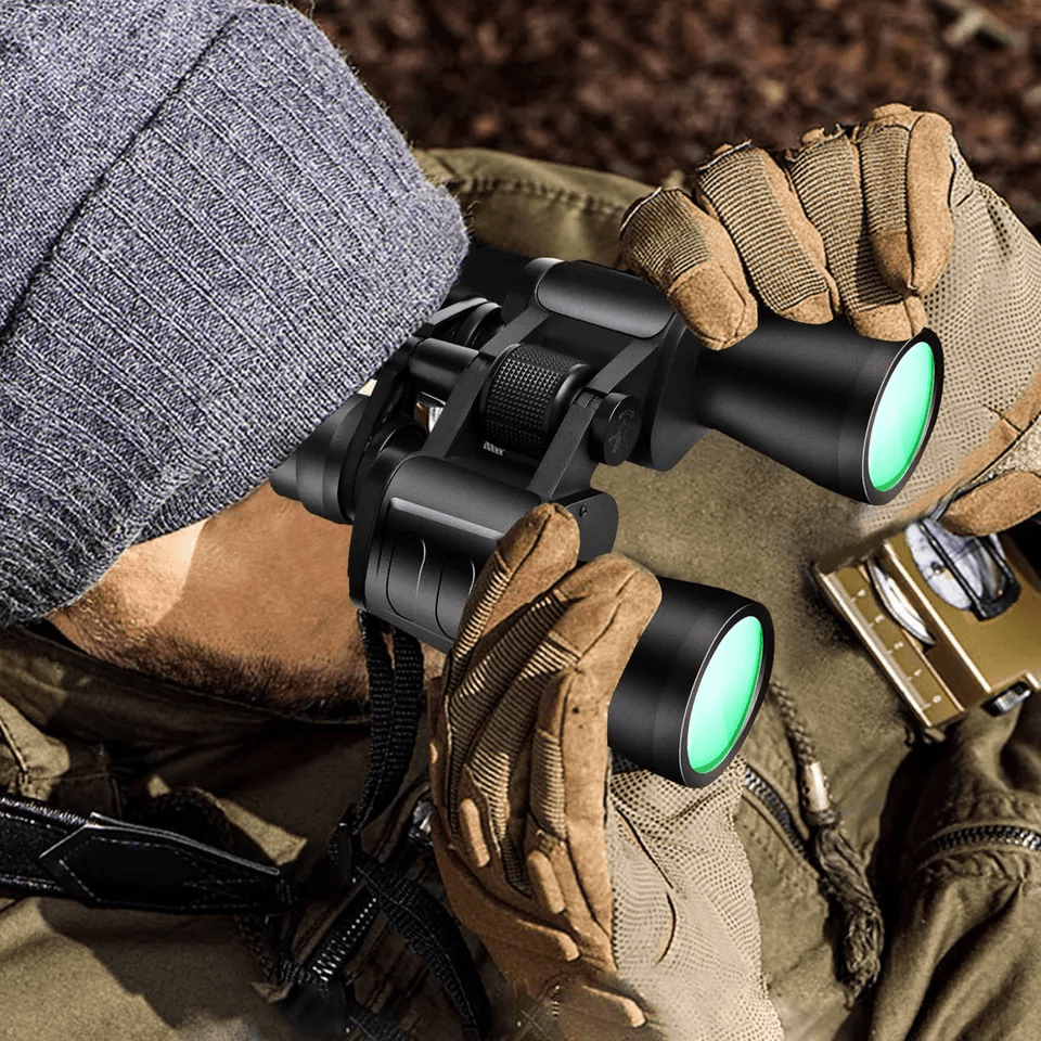 Compact Zoom Hunting Binoculars With Low Light Night Vision Telescope For Outdoor Travel With Case  4