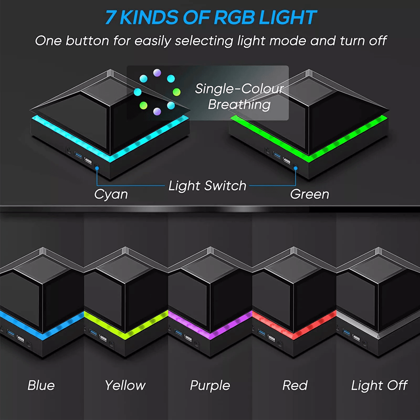 USB Cooling Fan For Xbox Series X Console With RGB Lights Low Noise External Cooler Gaming Accessor 3
