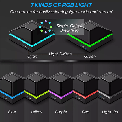 USB Cooling Fan For Xbox Series X Console With RGB Lights Low Noise External Cooler Gaming Accessor 3