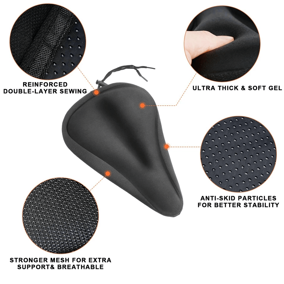 Soft Saddle Pad Cushion Cover Gel Silicone Seat For Mountain Bike Comfortable AntiSlip Bike Saddle  7