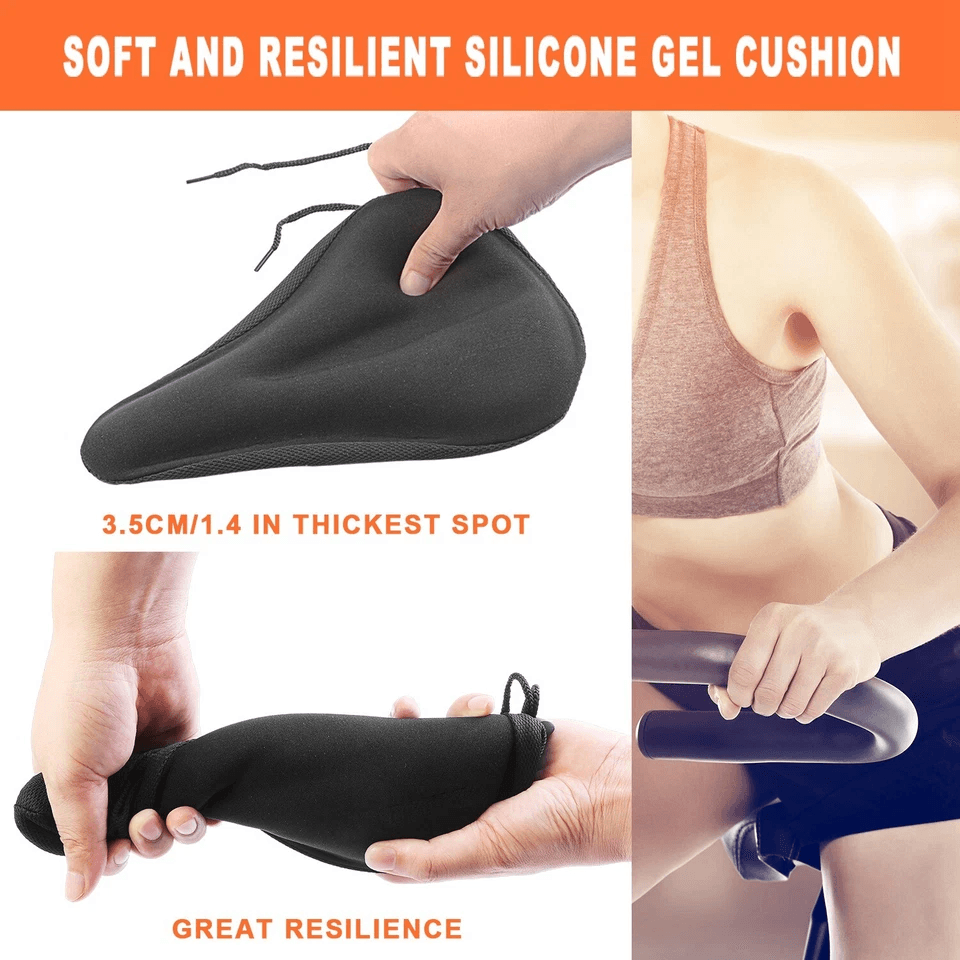 Soft Saddle Pad Cushion Cover Gel Silicone Seat For Mountain Bike Comfortable AntiSlip Bike Saddle  2