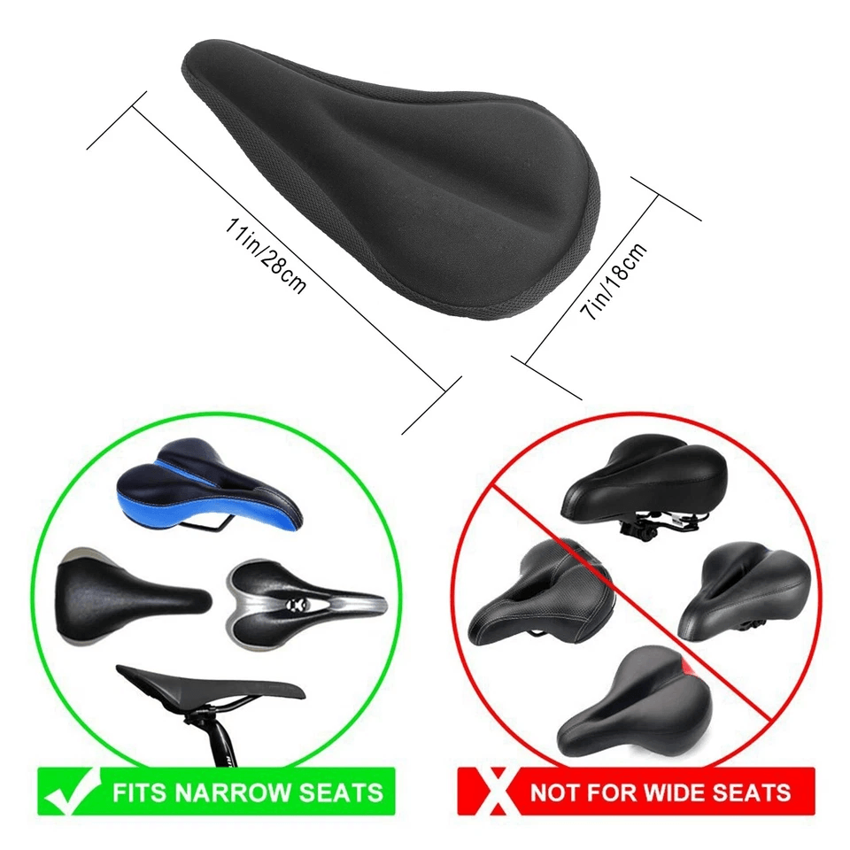 Soft Saddle Pad Cushion Cover Gel Silicone Seat For Mountain Bike Comfortable AntiSlip Bike Saddle  8