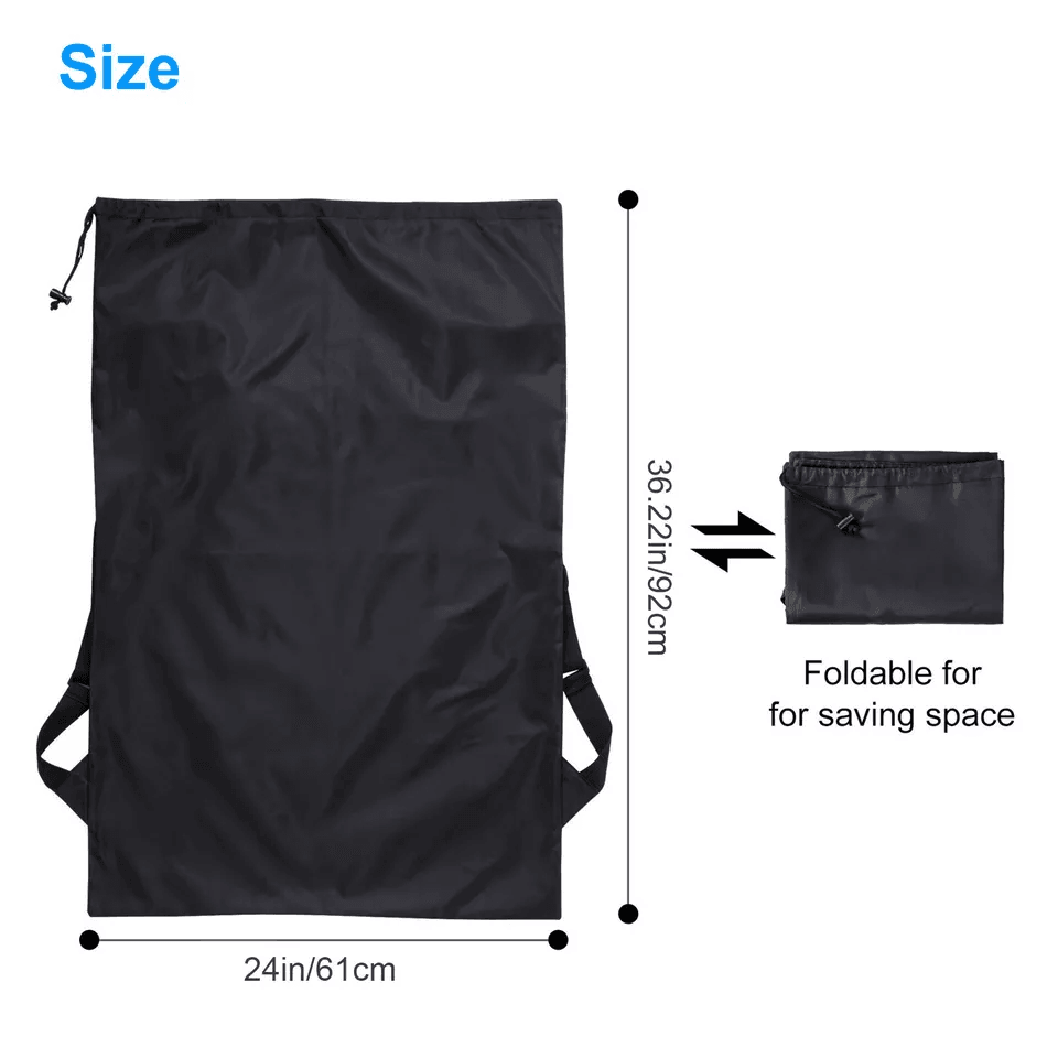 Heavy Duty Large Laundry Backpack Bag Shoulder Strap Luggage Storage With Drawstring Closure 6