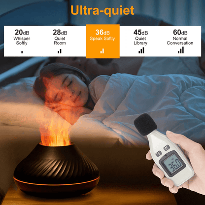 Volcano Flame Aroma Diffuser Fire Mist Humidifier For Essential Oils Aromatherapy  Room Fragrance 2