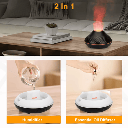 Volcano Flame Aroma Diffuser Fire Mist Humidifier For Essential Oils Aromatherapy  Room Fragrance 3