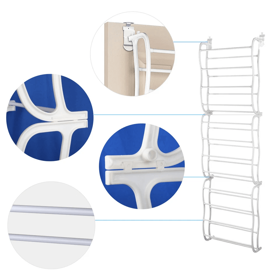 Hanging Over The Door Shoe Rack Organizer WallMounted Closet Storage Stand For Entryway Hallway Bat 7