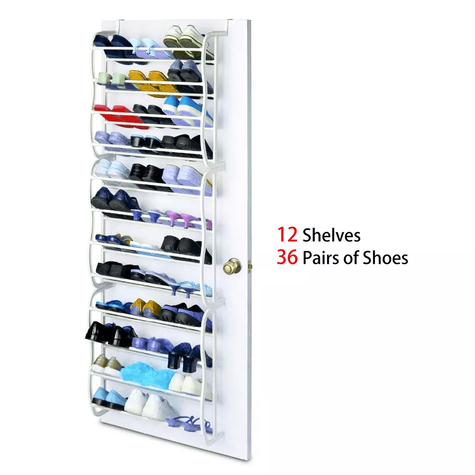 Hanging Over The Door Shoe Rack Organizer WallMounted Closet Storage Stand For Entryway Hallway Bat 3