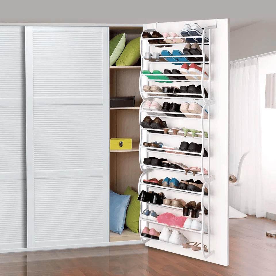 Hanging Over The Door Shoe Rack Organizer WallMounted Closet Storage Stand For Entryway Hallway Bat 2