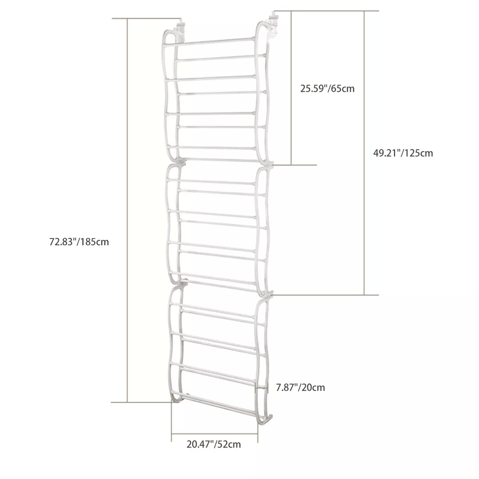 Hanging Over The Door Shoe Rack Organizer WallMounted Closet Storage Stand For Entryway Hallway Bat 11