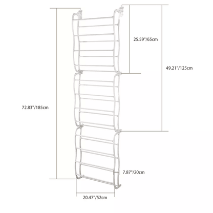 Hanging Over The Door Shoe Rack Organizer WallMounted Closet Storage Stand For Entryway Hallway Bat 11