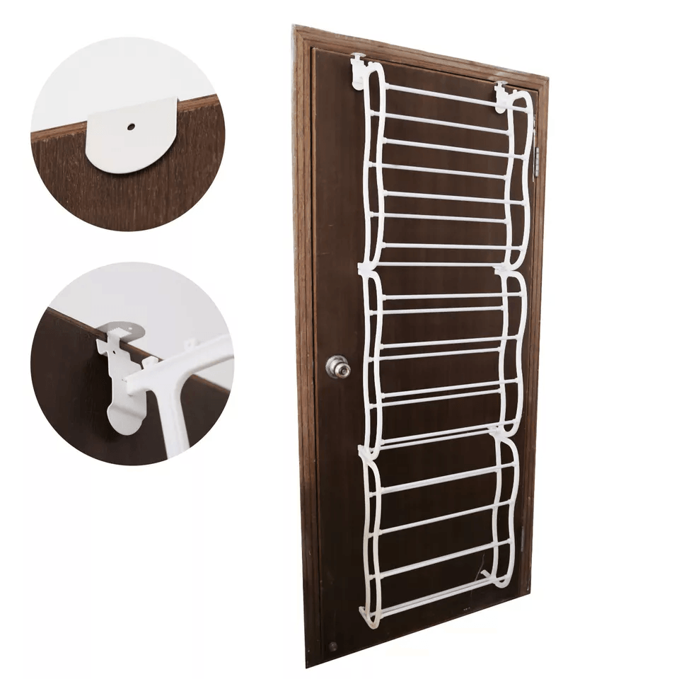 Hanging Over The Door Shoe Rack Organizer WallMounted Closet Storage Stand For Entryway Hallway Bat 6