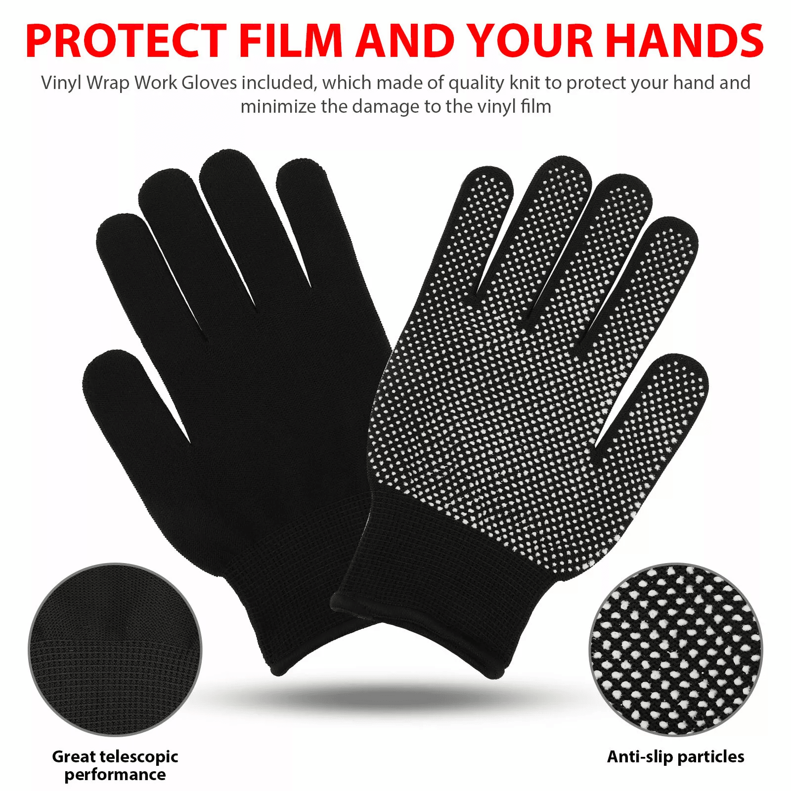 13PCS Car Window Tint Wrap Film Vinyl Cutting Kit Professional Squeegee Scraper Tools With Gloves F 2