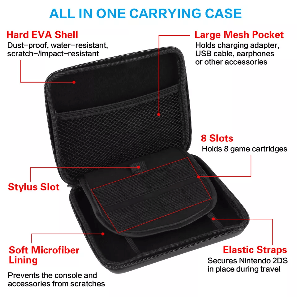 Durable Hard EVA Protective Shell Case For Nintendo Switch Zippered Storage Pouch With Handle  Orga 5