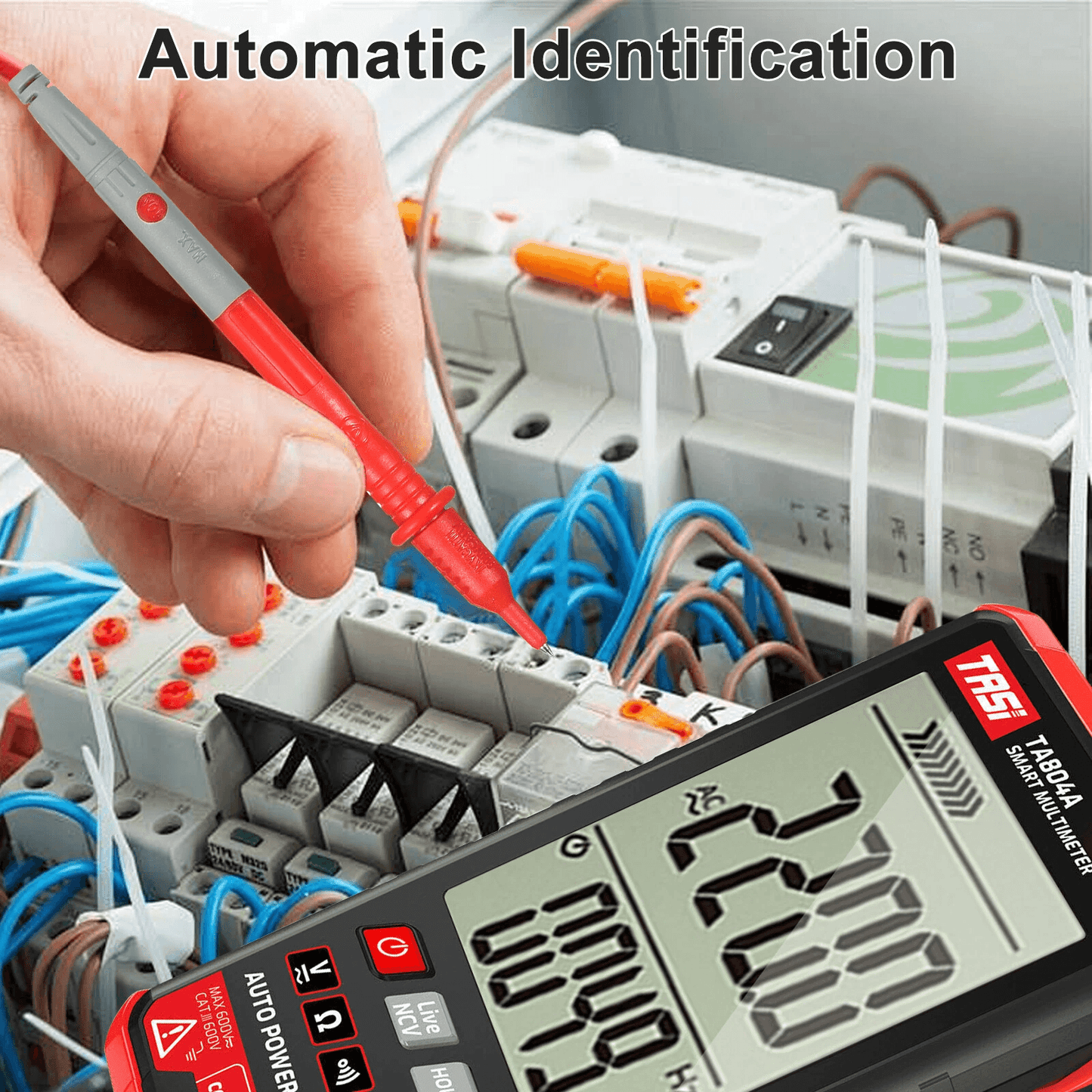 Digital Multimeter Voltage Tester  ACDC Voltmeter Ohmmeter With LCD Display  Flashlight 6