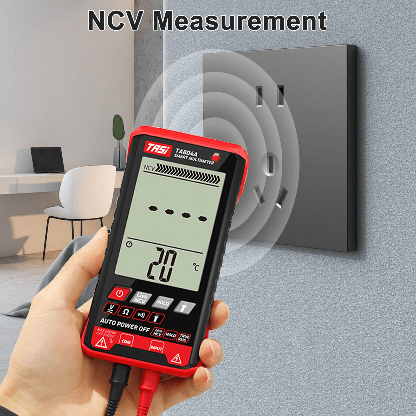 Digital Multimeter Voltage Tester  ACDC Voltmeter Ohmmeter With LCD Display  Flashlight 1