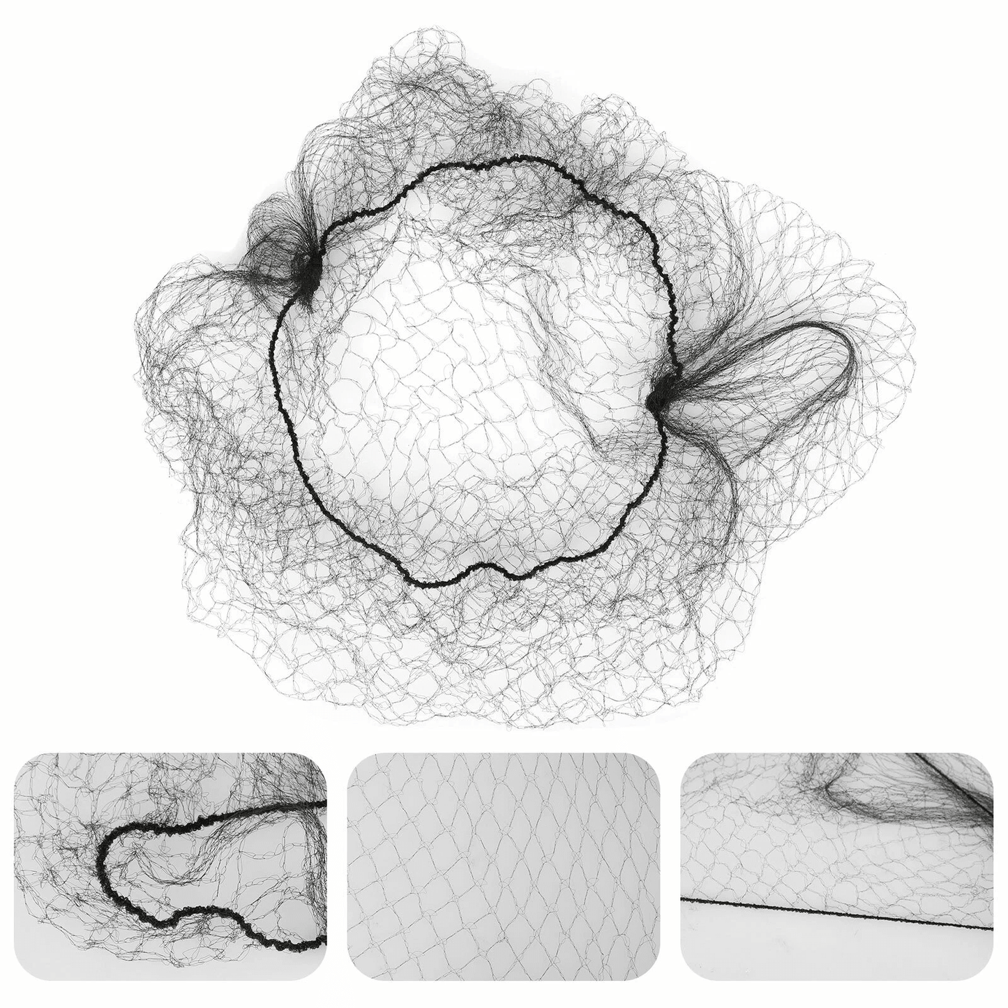 100X Invisible Hair Nets Bun Cover  Elastic Edge Mesh Hairnet Stretch Cap For Professional Use 3