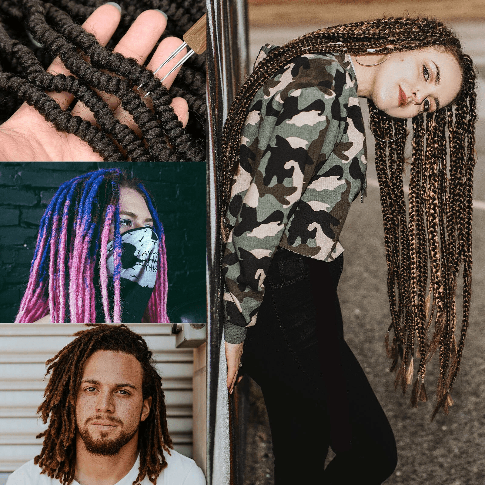 10PCS Bamboo Handle Crochet Dreadlock Hook Needle Tool Set For Braiding Hair Making Repair Wig Weav 4