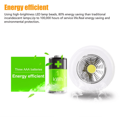 4X LED Closet Night Light Push OnOff Stick Wireless Cordless Battery Operated Tap Lamp For Cabinet  3