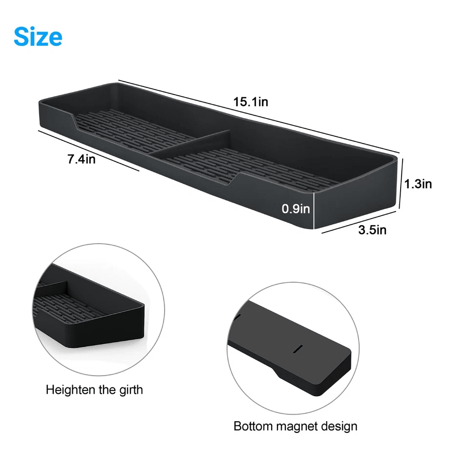 Silicone Magnetic Stove Top Shelf HeatResistant Kitchen Spice Rack Organizer 5