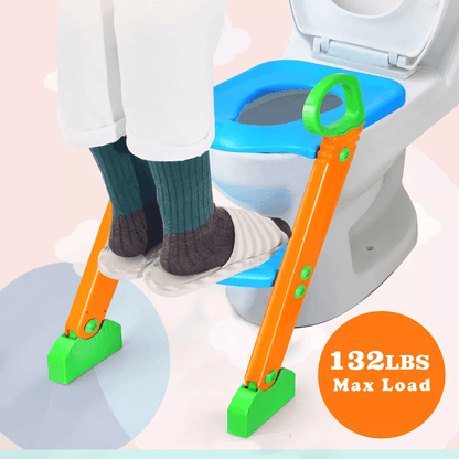 Kids Potty Training Seat With Step Stool Ladder Toddler Toilet Chair With Adjustable Height NonSlip 2
