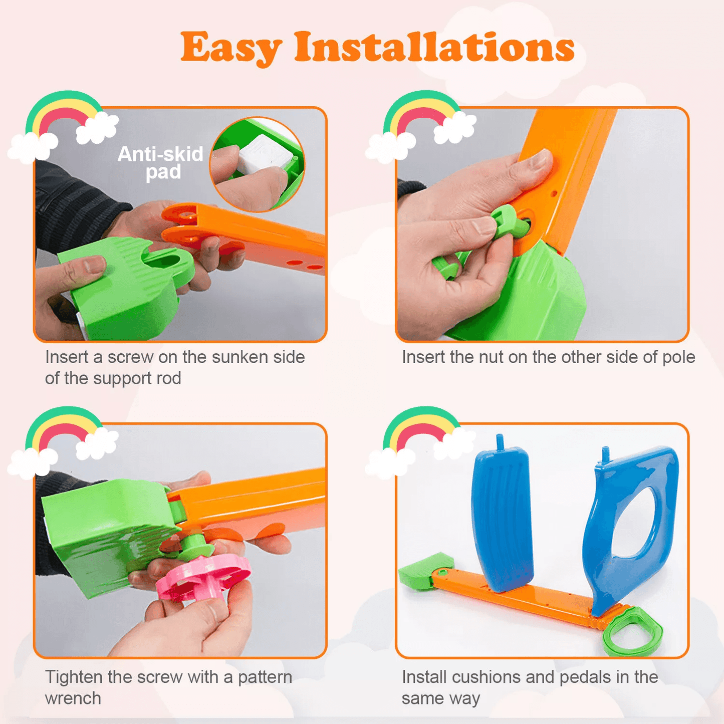 Kids Potty Training Seat With Step Stool Ladder Toddler Toilet Chair With Adjustable Height NonSlip 4