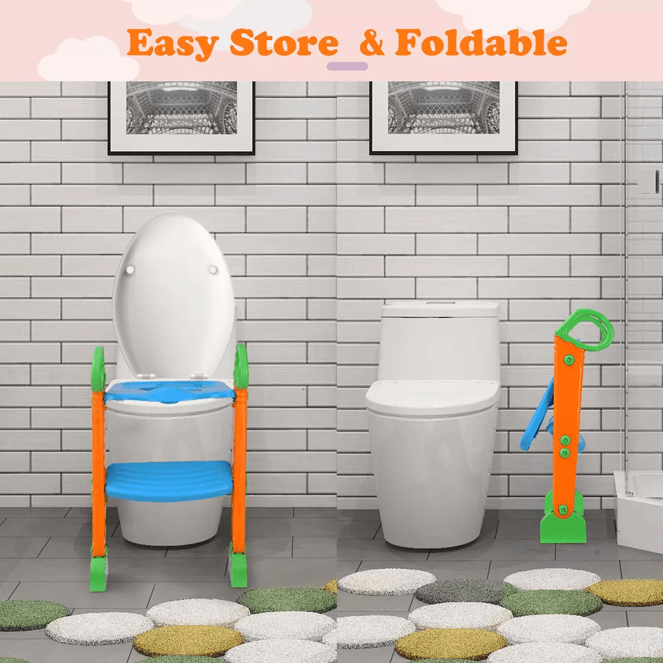 Kids Potty Training Seat With Step Stool Ladder Toddler Toilet Chair With Adjustable Height NonSlip 6