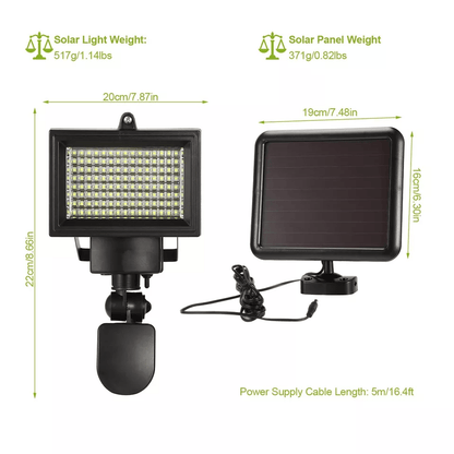 Waterproof LED Solar Powered Security Light Flood Motion Sensor Garden Lamp Outdoor Wall Light With 11
