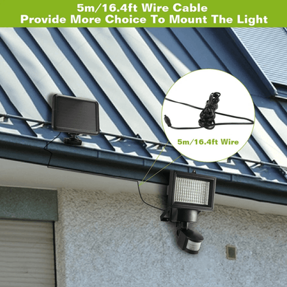 Waterproof LED Solar Powered Security Light Flood Motion Sensor Garden Lamp Outdoor Wall Light With 6