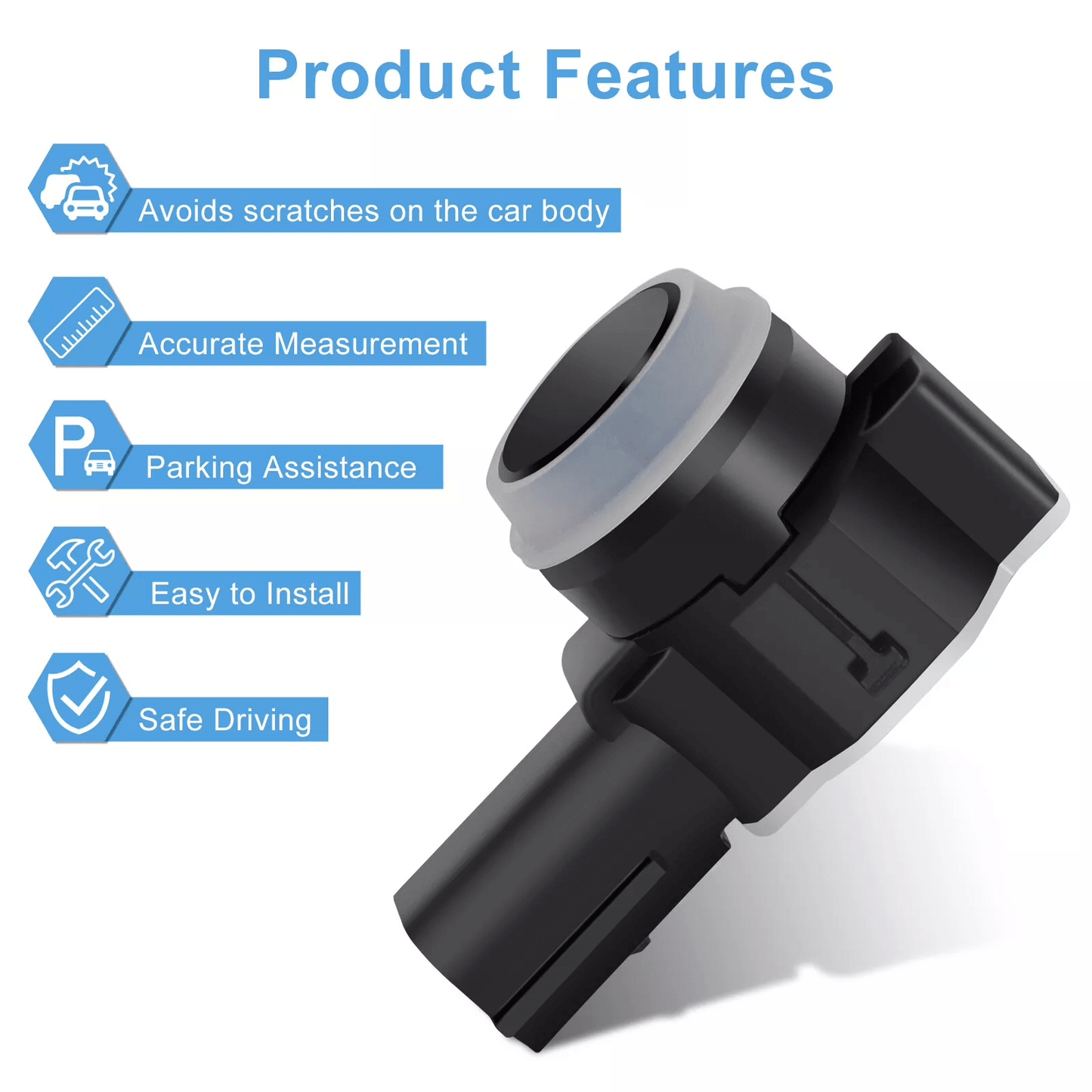 4Pcs Parking Assist Sensor 23428268 52050134 For Chevy Silverado Cadillac GMC  Front  Rear Bumper R 2