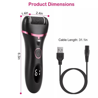 Electric Foot Grinder File Callus  Dead Skin Remover Pedicure Tool Rechargeable Kit For Smooth Feet 10
