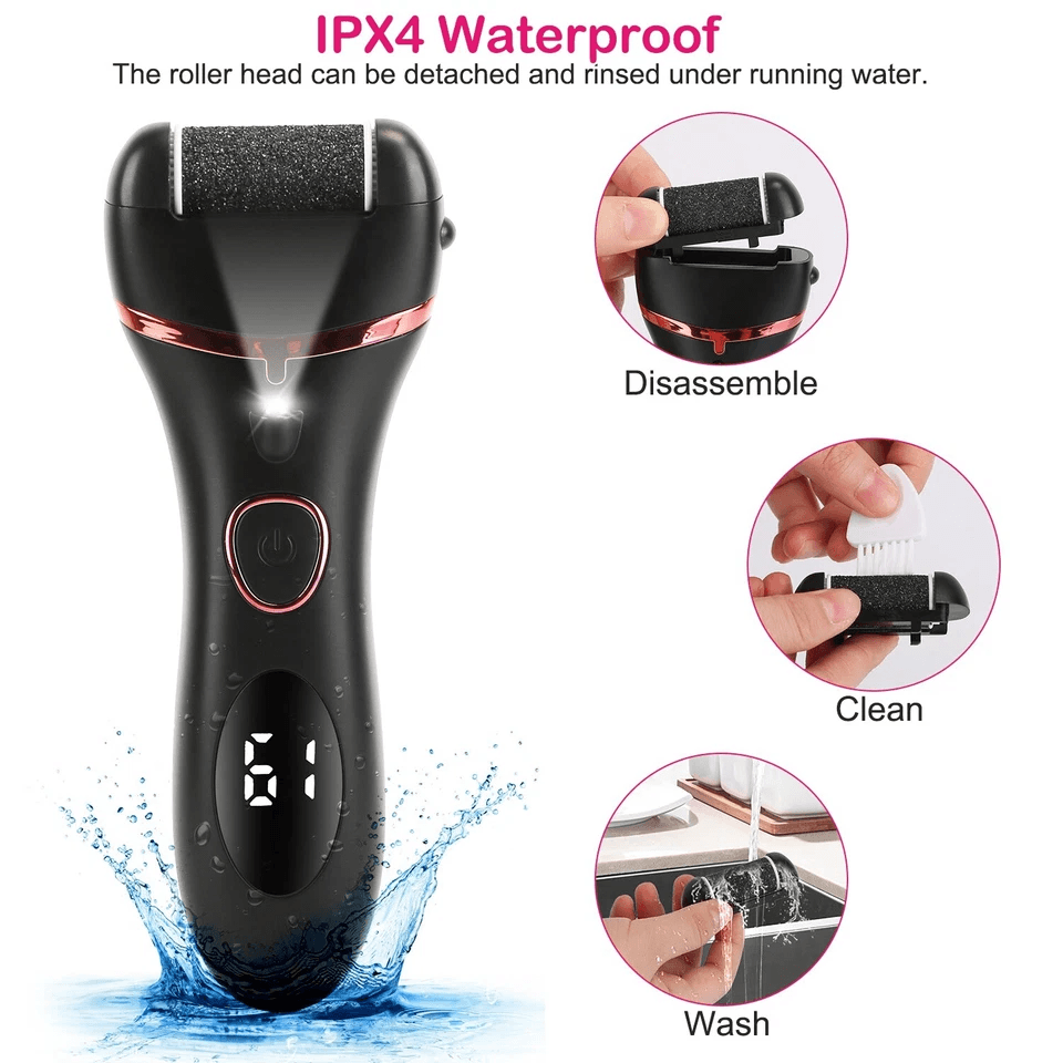 Electric Foot Grinder File Callus  Dead Skin Remover Pedicure Tool Rechargeable Kit For Smooth Feet 6