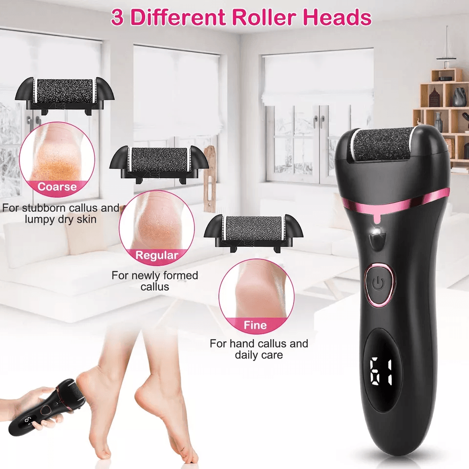 Electric Foot Grinder File Callus  Dead Skin Remover Pedicure Tool Rechargeable Kit For Smooth Feet 8