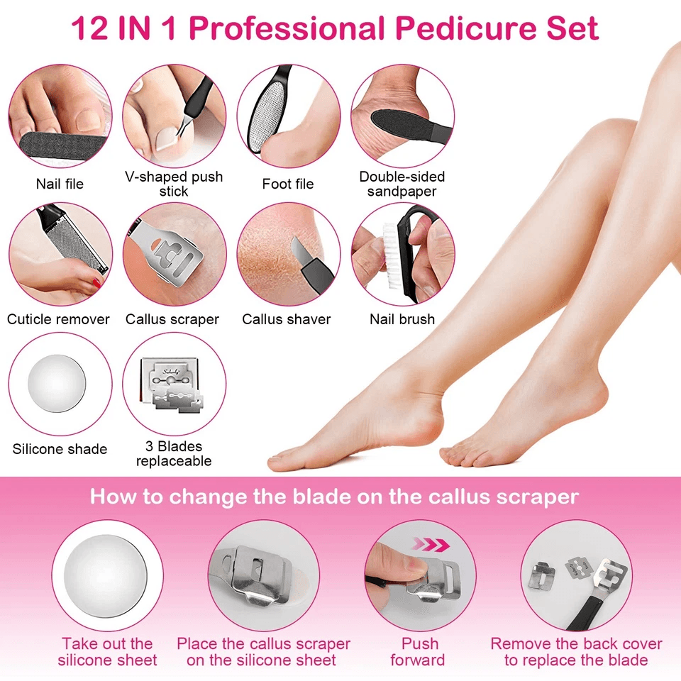 Electric Foot Grinder File Callus  Dead Skin Remover Pedicure Tool Rechargeable Kit For Smooth Feet 1