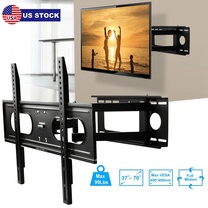 Universal Full Motion TV Wall Mount Bracket, LED LCD Flat Panel Tilt & Swivel