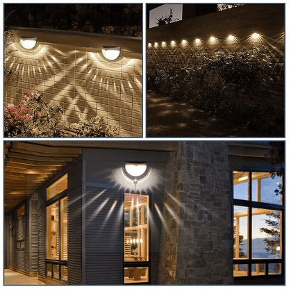 2Pcs Solar Fence LED Lights  IP55 Waterproof Outdoor Wall Mount Lamps For Garden Yard Patio And Dri 1