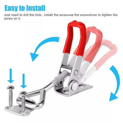 2PCS Heavy Duty Toggle Latch Catch Adjustable Lock Clamp Clip AntiRust Fastener For Toolboxes Cases 5