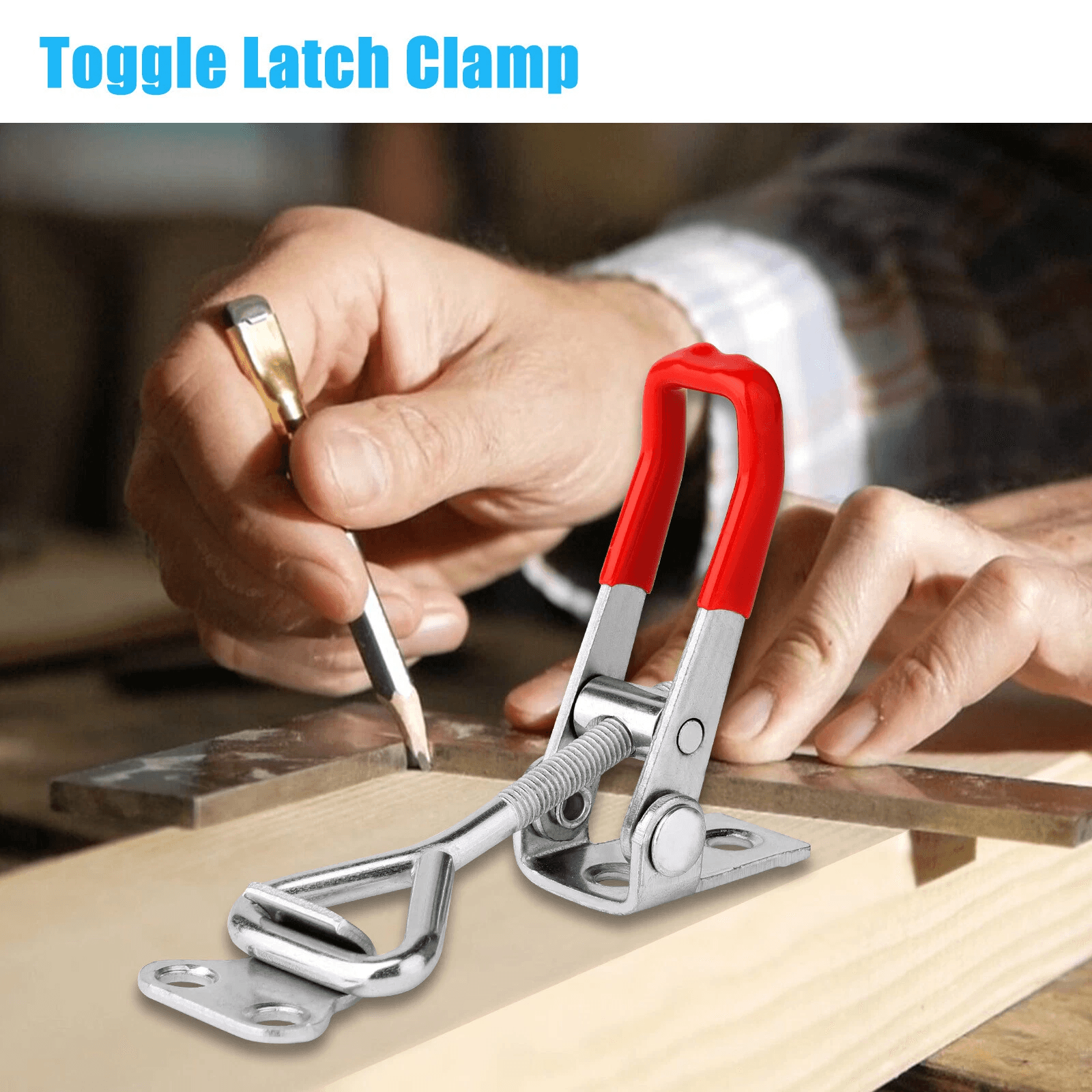 2PCS Heavy Duty Toggle Latch Catch Adjustable Lock Clamp Clip AntiRust Fastener For Toolboxes Cases 2