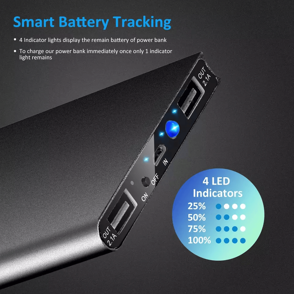 2 PACK 20000mAh Power Bank USB Battery Pack For Heated Vest Jacket Scarf 3