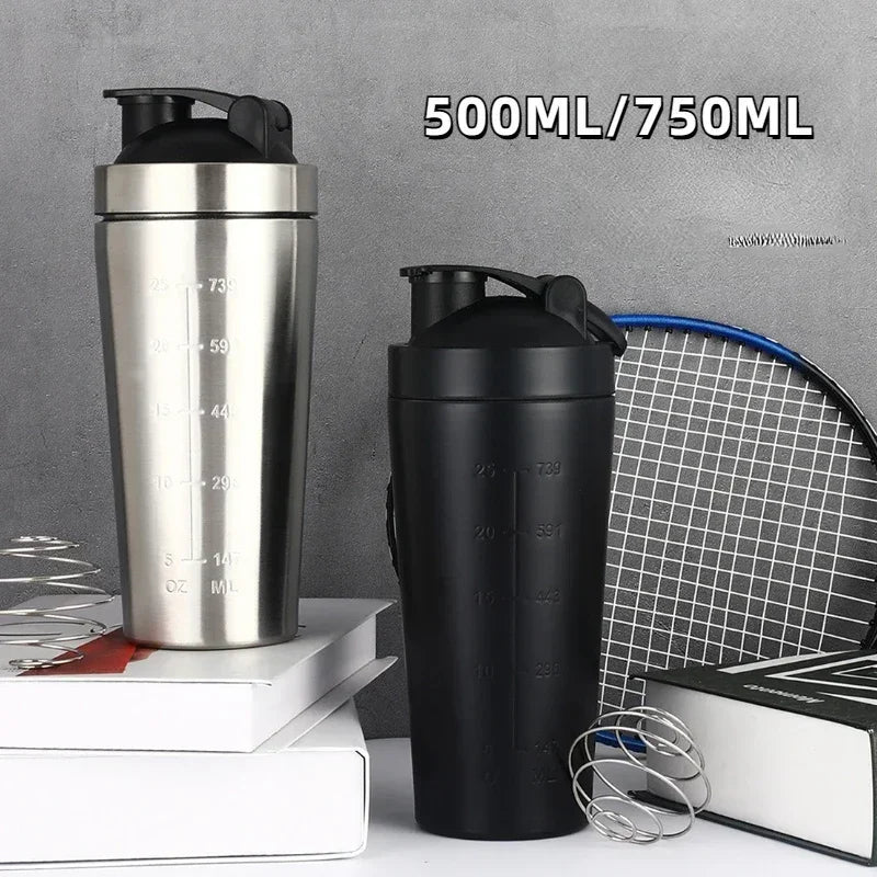 Premium Protein Shaker Bottle, Stainless Steel Sports Water Cup for Gym, Workouts & Nutrition, Anti Leak, Odorless