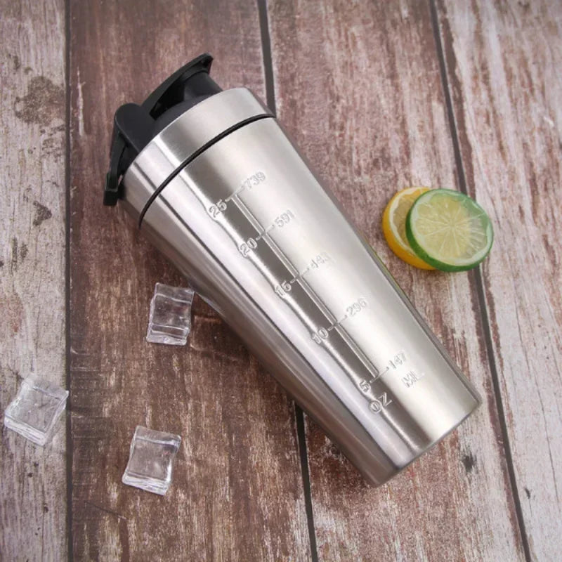 Premium Protein Shaker Bottle Stainless Steel Sports Water Cup For Gym Workouts  Nutrition Anti Lea 5